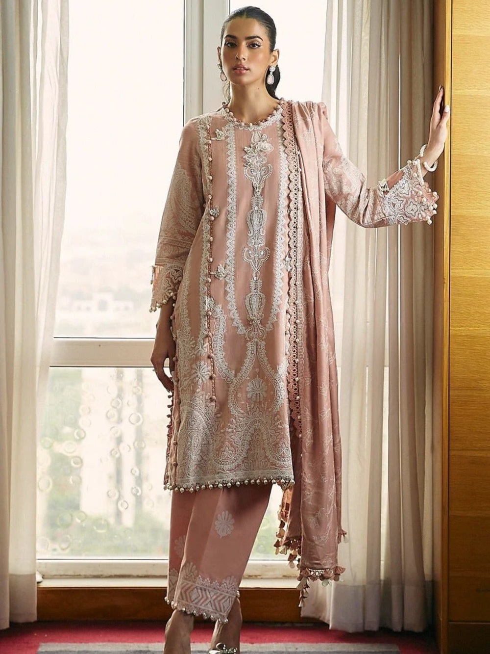 Sana Safinaz Muzlin Winter Stitched 3 Piece Suit Formal